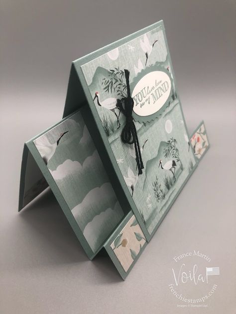 Center Step Card Tutorial, Faux Step Fold Card, Faux Center Step Card, Step Cards Tutorial, Center Step Cards, Box Cards Tutorial, Cards Tutorial, Step Card, Step Cards