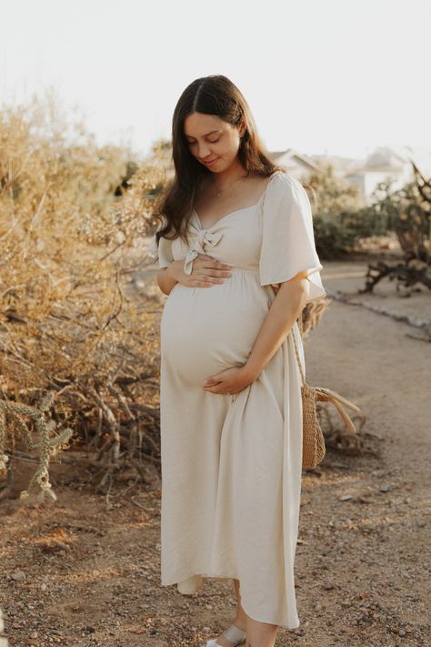 Desert maternity photoshoot, neutral maternity dress on a pregnant woman, pregnant mother, pregnant fashion, maternity fashion, bump friendly, postpartum friendly Maternity Lounge Wear Summer, Lounge Wear Summer, Summer Maternity Dresses, Bump Friendly, Maternity Dresses Casual Pinkblush Maternity, Gender Reveal Outfits, Nursing-friendly Maxi Maternity Dress, Maternity Lounge Wear, Pink Bump-friendly Maternity Dress, Stretch Bump-friendly Maternity Dress