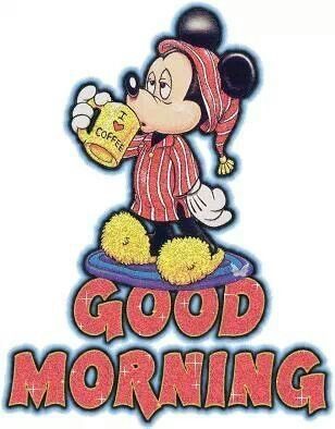 Good Morning Cartoon, Good Morning Coffee Gif, Mickey Love, Coffee Gif, Mickey Mouse Pictures, Good Morning Wallpaper, Morning Quotes Funny, Good Morning Funny, Cute Good Morning