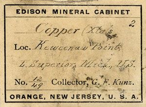 The Mineralogical Record - George F. Kunz 	48 x 35 mm, Label for a specimen in the collection which Kunz assembled for Thomas Edison. http://www.mineralogicalrecord.com/labels.asp?page=2&colid=487 Specimen Labels, Ephemera Diy, Shabby Chic Printables, Journal Printables Free, Journal Images, Victorian Wallpaper, Free Vintage Printables, Old Letters, Scrapbook Items