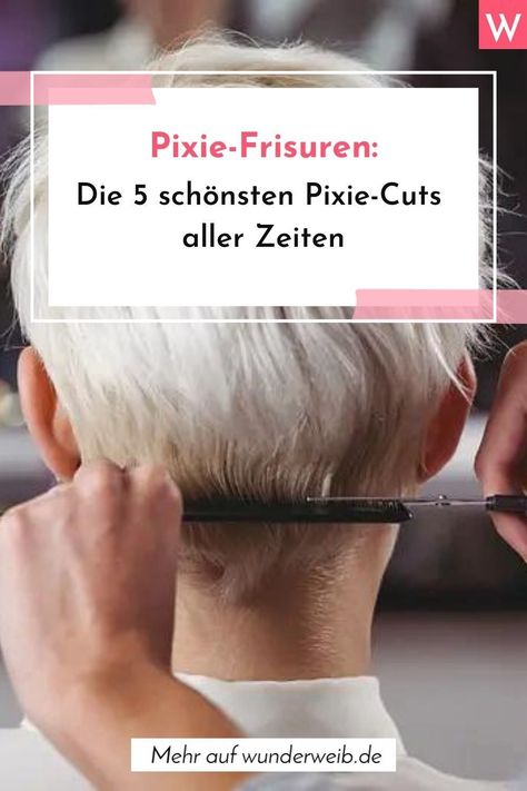 Der Pixie Cut gehört zu den beliebtesten Frisuren aller Zeiten. Warum? Er verleiht jeder Trägerin sofort ein elfenhaftes Auftreten. Wir zeigen dir, die 5 schönsten Pixie-Frisuren, die du unbedingt einmal ausprobiert haben musst. #pixiefrisur #kurzhaarfrisuren #frisuren Collage mit Wunderweib.de und Wavebreakmedia/iStock Pixie-cut Lang, Pixie Cut With Undercut, Shadow Root, Long Pixie, Undercut Pixie, Pixie Bob, Pixie Cut, Blonde, Hair Styles