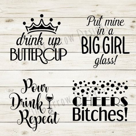 Sayings For Coasters, Drink Sayings, Coaster Svg, Wine Sayings, Wine Glass Sayings, Wine Svg, Drinking Quotes, Cricut Projects Beginner, Wine Quotes