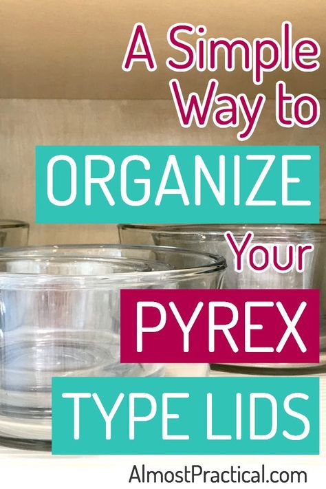 A creative and easy idea for Pyrex lid storage. Organize your the lids for your glass food storage containers with this simple hack. #kitchen #organization #home #foodstorage #storage Glass Storage Containers Organization, Glass Lid Storage, Pyrex Lid Storage Ideas, Glass Food Storage Organization, Pyrex Storage Organization, Pyrex Organization, Lid Storage Ideas, Organize Food Storage Containers, Pyrex Containers