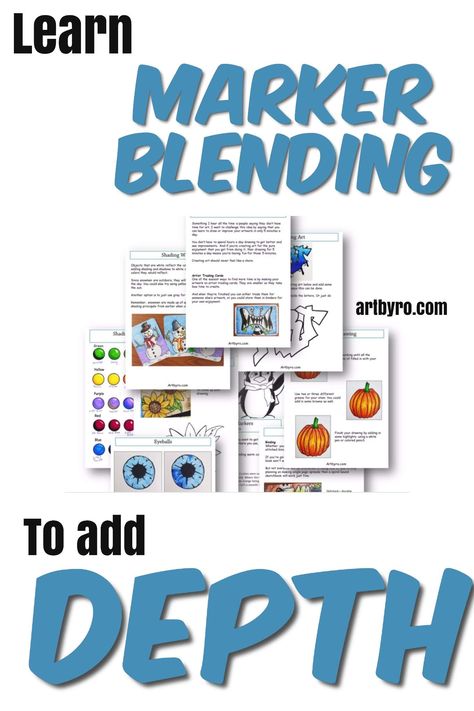 Blending With Markers, How To Shade With Markers, Marker Blending, Stampin Up Markers, Art Tutorials For Beginners, Depth Art, Blending Markers, Copic Markers Tutorial, Art Markers Drawing