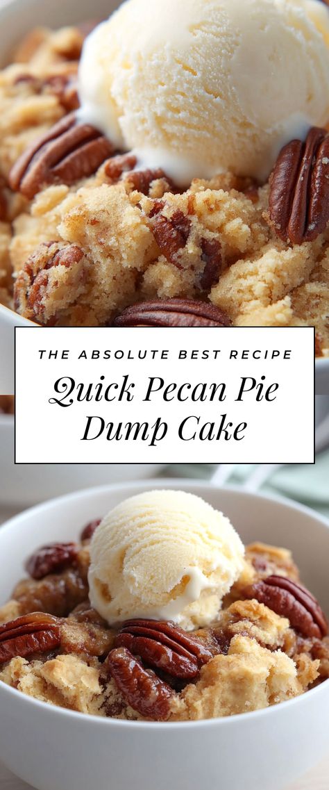 Image for Quick Pecan Pie Dump Cake Pecan Recipes Deserts Easy, Easy Pecan Pie Dump Cake, Pecan Cobbler Pie, Pecan Pie Cobbler Dump Cakes, Oatmeal Crème Pie Cake, Slow Cooker Dump Cake Recipes, Desserts For A Crowd Thanksgiving, Pecan Pie Dump Cake Easy, Pecan Dump Cake Recipes Easy Desserts