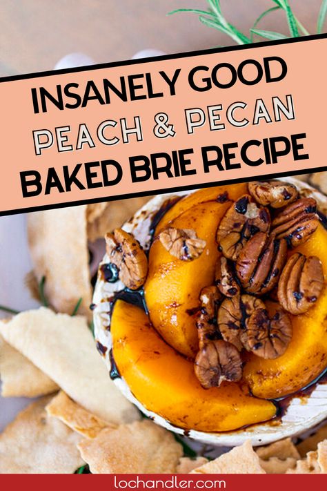 Baked Brie With Peaches, Summer Baked Brie, Brie Ideas, Best Baked Brie, Savory Baked Brie, Easy Baked Brie Recipe, Easy Baked Brie, Baked Brie Recipe, Baked Brie Appetizer