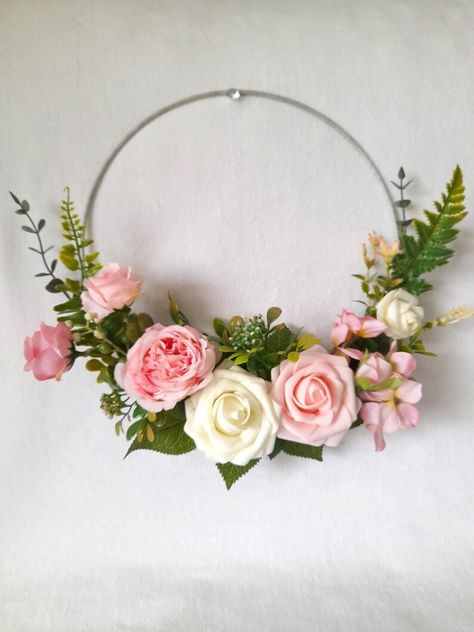 Buy Romantic Ivory and Pink Floral Hoop Wedding Bouquet Unique Boho Bridesmaids Alternative Online in India - Etsy Floral Hoops Bridesmaids, Hoop Bouquet Bridesmaid, Wedding Bouquet Unique, Floral Hoop Wedding, Unique Wedding Bouquets, Hoop Bouquet, Boho Bridesmaids, Bouquet Unique, Unique Wedding Bouquet