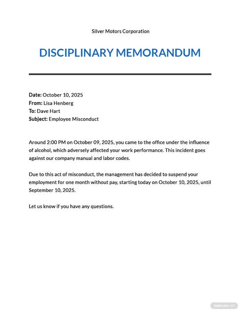 Memo for Employee's Misconduct Template Memorandum Template, Internal Memo, Memo Template, Army Images, Happiness Project, Side Board, Template Google, Under The Influence, Skills To Learn