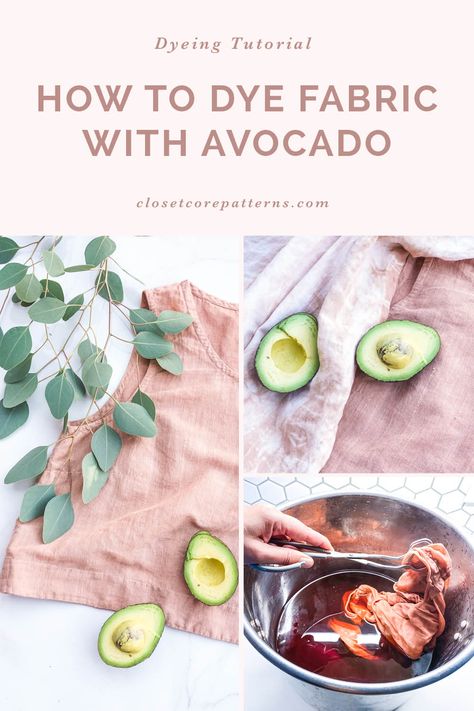 Avocado Dyed Fabric, Natural Dye Projects, Naturally Dyed Fabric, Natural Clothing Dye, Dye With Avocado, How To Dye Clothes, Natural Dyes For Fabric, Natural Fabric Dye, Wool Processing