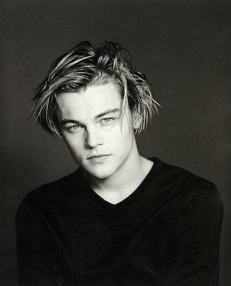 Young Leo DiCaprio Leonardo Dicaprio, Blonde, Black And White, Hair, White, Black