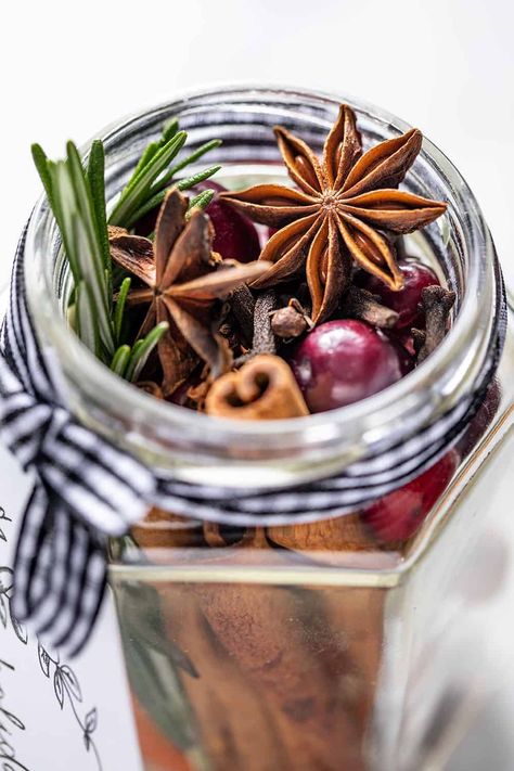 Simmer a batch of this Holiday Stovetop Potpourri to make your house smell like Christmas! Or package it up and gift it to a friend to let them know you’re thinking of them.