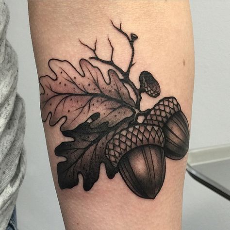 Oak Tattoo, Oak Leaf Tattoos, Acorn Tattoo, David Tattoo, Autumn Tattoo, Abstract Tattoo, Nature Tattoos, Design Tattoo, Oak Leaf