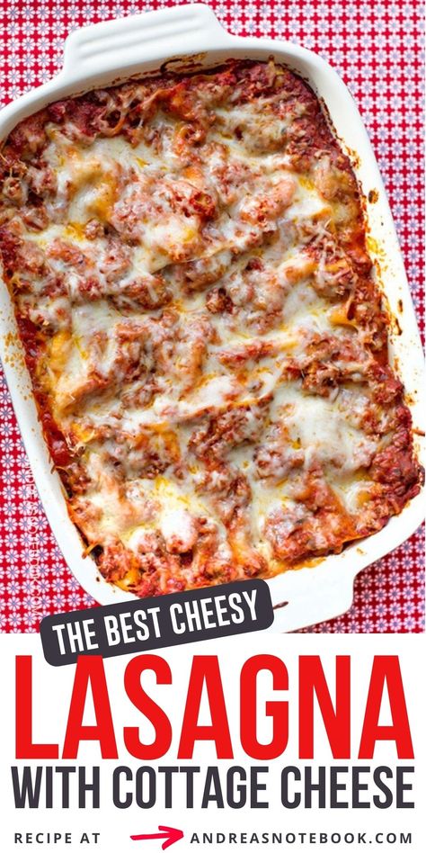 Substitute For Ricotta Cheese In Lasagna, Lasagna Using Cottage Cheese, Ricotta And Cottage Cheese Lasagna, Lasagna Casserole With Cottage Cheese, Lasagna Recipe With Cottage Cheese And Ricotta, Lasagna With Cottage Cheese Easy, No Egg Lasagna Recipe, Lasagna Recipe Cottage Cheese, Lasagna No Ricotta Cheese