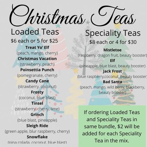 Christmas Tea Kits Herbalife, Christmas Mega Teas, Christmas Herbalife Shakes, Christmas Loaded Tea Recipes, Christmas Loaded Teas Herbalife, Herbalife Christmas Tea Recipes, Christmas Herbalife Teas, Herbalife Specialty Tea Recipes, Christmas Loaded Teas