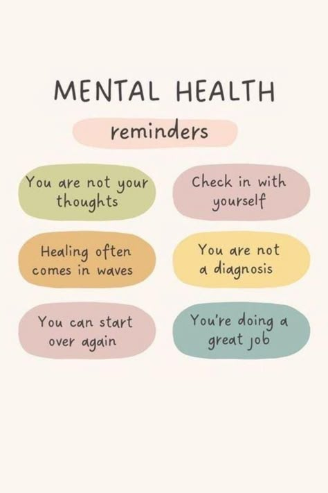 Bewusstsein für psychische Gesundheit Getting Mentally Healthy, Happy World Mental Health, Reminders To Self, September Mental Health, Taking Care Of My Mental Health, Health And Wellbeing Quotes, How To Improve Your Mental Health, Mental Health Affirmation Ideas, Motivational Mental Health