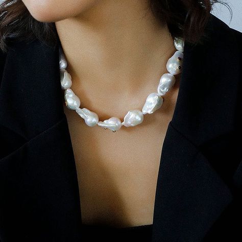 Large Baroque Pearl Necklace🔥🔥🔥 Detail: https://peetty.com/products/large-baroque-pearl-necklace-artificial-crystal #peetty #jewelry #pearljewelry #baroquepearljewelry #baroquepearl #newarrival #Necklace Large Baroque Pearl Necklace, Formal Baroque Pearl Necklace, Adjustable Classic Baroque Pearl Necklace, Luxury Timeless Baroque Pearl Jewelry, Luxury Elegant Baroque Pearl Necklace, Luxury White Baroque Pearl Necklace, Baroque Pearls Jewelry, Modern Baroque, Baroque Pearl Necklace