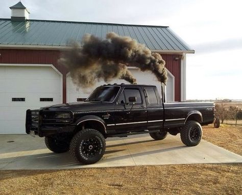 Impala Chevrolet, Rolling Coal, Obs Truck, Ford Diesel, Trucks Lifted Diesel, Ford Powerstroke, Powerstroke Diesel, Jacked Up Trucks, 4x4 Trucks