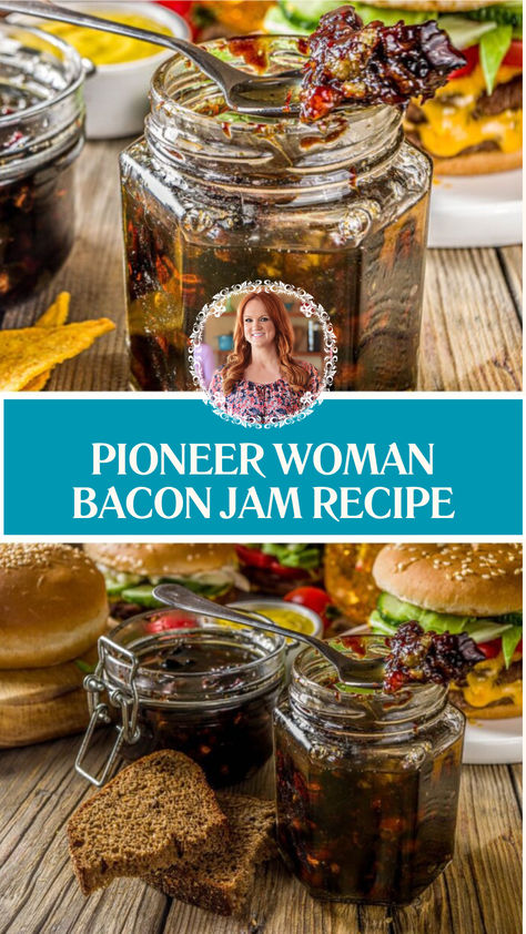 Pioneer Woman Bacon Jam Recipe Banana Pepper Jam Recipe, Delicious Miss Brown Bacon Jam, Apple Cider Jam, Bacon Pepper Jelly, Hot Pepper Bacon Jam, Bacon Salsa, Canned Bacon, Bacon Jam Recipe, Savory Bacon