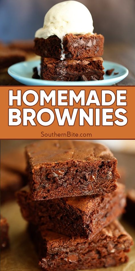 9x13 Brownie Recipe, Brownie Homemade, Gourmet Brownies, One Bowl Brownies, I Lost 100 Pounds, Brownies From Scratch, Warm Desserts, Brownie Desserts, Brownie Points