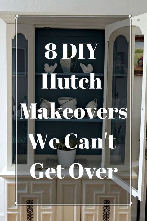 Wallpaper Hutch Back, Wallpaper Inside Hutch, Before And After China Cabinet Makeovers, Redo China Cabinet Hutch Makeover, China Hutch Makeover Ideas, Decorate Hutch Ideas, Hutch Into Kitchen Cabinet, Painted Hutches Ideas, Old Hutch Makeover Ideas Farmhouse