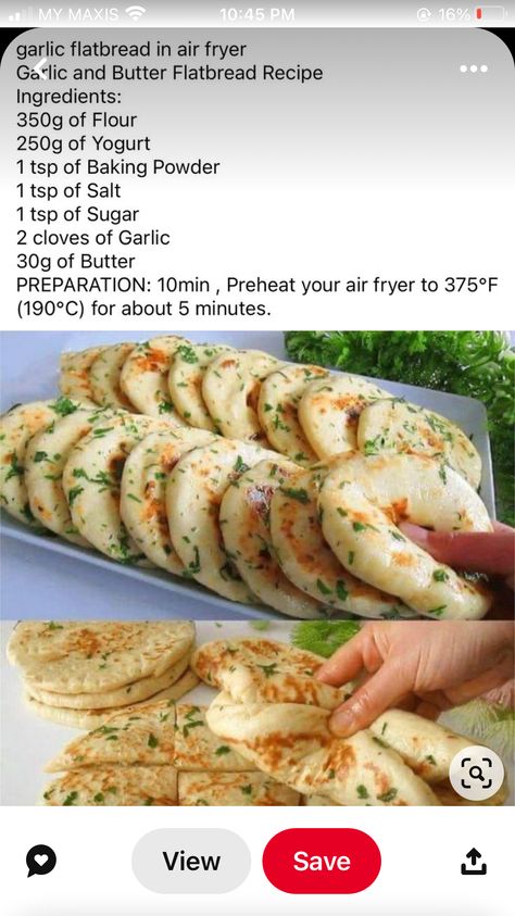 The Best Homemade Pizza Dough Recipe, Garlic Flatbread, Dinner Recipes Vegetarian, Homemade Cookbook, Keto Beef Recipes, Flatbread Recipes, Bread Recipes Sweet, Air Fryer Recipes Easy, Food Recepie