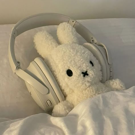 #miffy #aesthetic Pfp Ideas Aesthetic Y2k, Plush With Headphones, Plush Pfp, ليلو وستيتش, Pusheen Cute, Cute Small Animals, Cute Cats Photos, Cute Pfps, Cute Pfp