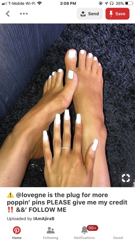 White Mani Pedi, Mani Pedi Ideas, Pedi Ideas, Nail Jewelry, Manicure Y Pedicure, Cool Nail Designs, My Nails, Mani Pedi, Nail Polish Colors