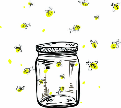 Igniting memories: How to be firefly-friendly - Alabama Living Magazine Firefly Drawing, Firefly Tattoo, Fireflies In A Jar, Firefly Art, Card Crafts, Drawing Cartoon, Journal Themes, Hand Drawing, Free Vector Graphics