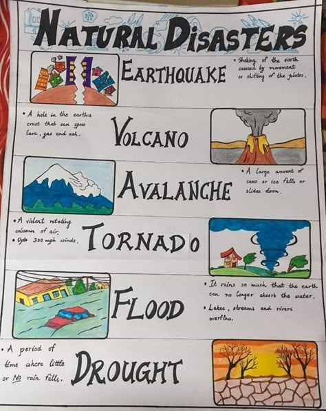 Project On Natural Disasters, Disaster Management Poster, Natural Disasters Poster, Natural Disasters Drawing, Natural Disasters Project, Disaster Management Project, Natural Disasters Art, Computer Science Projects, Acknowledgments For Project