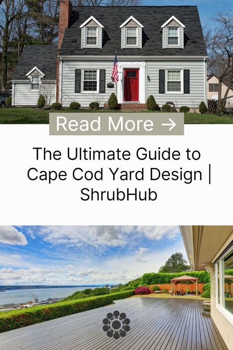 Want to learn more about Cape Cod landscaping? Our extensive guide to Cape Cod yard design will help you learn about the best Cape Cod traditional and modern landscaping approaches. Cape Cod House Exterior Landscaping, Cape Cod House Landscaping Ideas, Front Yard Landscaping Cape Cod House, Cape Cod Home Landscaping, Landscaping Cape Cod House, Front Porch Ideas For Cape Cod Homes, Traditional Cape Cod Exterior, Front Porch On Cape Cod Style House, Board And Batten Cape Cod Exterior