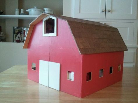 Seven Sisters: A DIY Stable for Christmas... Wooden Toy Barn, Toy Horse Stable, Kids Barn, Toy Barn, Seven Sisters, Barn Plans, Horse Diy, Woodworking Guide, Toy Horse