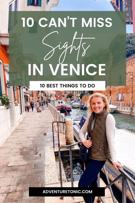 These are the 10 best things to do in Venice for your first visit. Venice Travel | Venice Italy | Venice itinerary | Venice Italy itinerary | Venice guide | what to do in Venice | 1 day in Venice | 2 days in Venice | things to do in Venice | where to go in Venice | Venice travel guide | Venice Italy aesthetic Trip To Venice Italy, 3 Days In Venice Italy, Things To See In Venice Italy, What To Do In Venice Italy, Things To Do In Venice Italy, What To See In Venice, Italy Interrail, 1 Day In Venice, Venice Must See