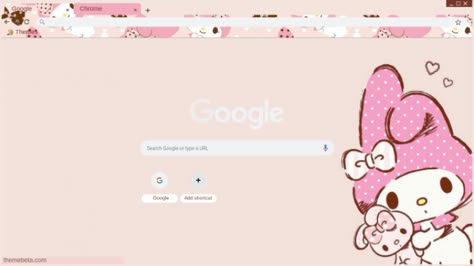 My Melody Chrome Theme - ThemeBeta Sanrio Chrome Wallpaper, Coquette Google Chrome Wallpaper, Hello Kitty Chrome Wallpaper, My Melody Desktop Wallpaper Hd, Hello Kitty And My Melody Wallpaper, Cute Hello Kitty Wallpaper Laptop, Pink Chrome Wallpaper Desktop, My Melody Computer Wallpaper, Google Chrome Background Aesthetic Pink