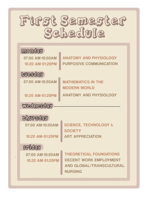 Class Schedule College, Class Schedule Template, Radiologic Technology, College Schedule, Technology And Society, College Class, Journal Stuff, Thank You Quotes, College Classes