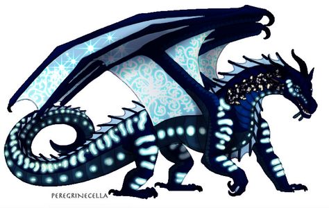 She is full Seawing with no nightwing heritage, just the deep sea variant. The white on her scales aren’t star markings, theyre diamonds imbedded into them like piercings to resemble abyssmal snow in the depths of the sea. Wof Hybrids, Flight Rising, Wings Of Fire Dragons, Dragon Artwork Fantasy, Oc Inspiration, Old Fashion Dresses, Dragon Pictures, Dragon Wings, Wings Of Fire