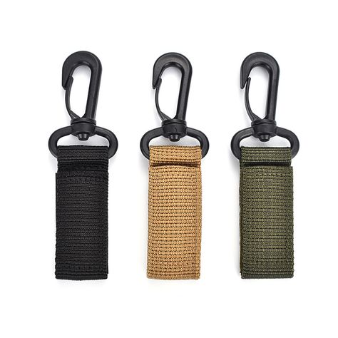 Karabiner Taktik Nylon Band Schlüssel Haken MOLLE Gurtband Hängen System Gürtel Klettern Hängen