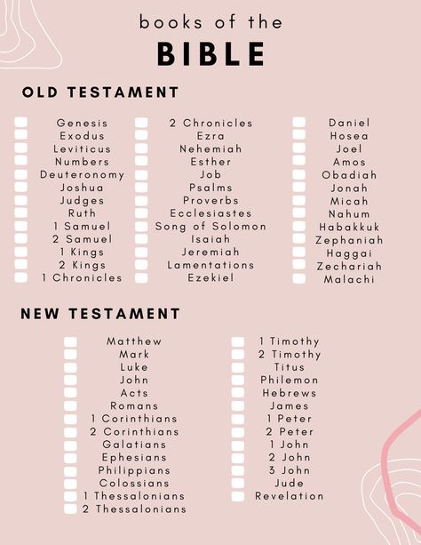 Bible Book Checklist, Books Of The Bible Tracker, Positive Affirmation Journal, Bible Tracker, Bible Study Scriptures, She Reads Truth Bible, Journal Scripture, Life Skills Kids, Bible Study Template