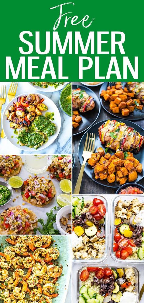 Summer Meal Prep Dinners, Summer Macro Meals, Summer Meal Prep, Summer Meal Plan, Light Summer Dinners, Real Food Meal Plan, Light Dinners, Meal Prep Plan, Family Meal Prep