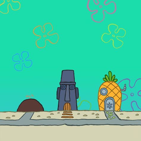 Rik Draws Things on Instagram: “Who lives in a pineapple under the sea? SpongeBob SquarePants! #illustration #fanart #spongebob #spongebobsquarepants #bikinibottom…” Spongebob Squarepants Fanart, Spongebob Neighborhood, Cute Spongebob Drawings, Spongebob Drawings Art, Spongebob Under The Sea, Jenga Art, Spongebob Squarepants Drawing, Spongebob Crafts, San Sequoia