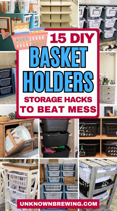 15 Creative DIY Laundry Basket Dresser Designs for Neat Spaces Laundry Basket Racks, Laundry Room Laundry Basket Organization, Laundry Room Design Basket Storage, Laundry Basket Rack Diy, Laundry Room Basket Holder, Laundry Basket Organization Diy, Diy Shopping Basket, Laundry Basket Shelves Diy, Laundry Room Basket Ideas