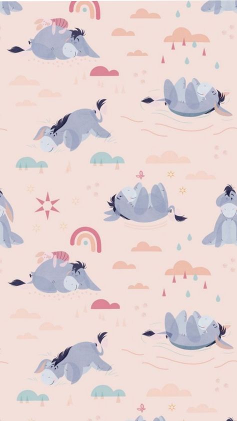 Pink rainbow disney eeyore cute wallpaper Eeyore Background, Cute Wallpaper Disney, Cute Eeyore Wallpaper, Eeyore Wallpaper Aesthetic, Cute Wallpapers Disney, Eeyore Wallpaper Iphone, Eeyore Cute, Eeyore Wallpaper, Eeyore Halloween