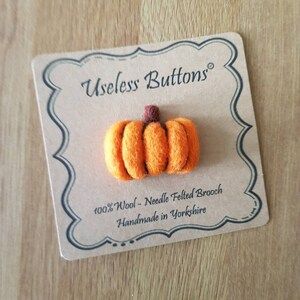 Pumpkin Brooch, Felted Pumpkins, Felted Acorns, Pumpkin Craft, Felt Pumpkins, Wool Needle Felting, Felt Halloween, Leather Ideas, Brooch Handmade