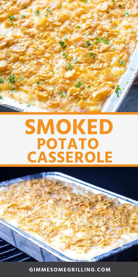 Smoked Mashed Potatoes In Smoker, Smoked Cheesy Potatoes, Smoked Potatoes Recipes, Smoker Side Dishes, Smoker Sides, Smoked Mashed Potatoes, Smoker Grill Recipes, Traeger Cooking, Pellet Smoker Recipes