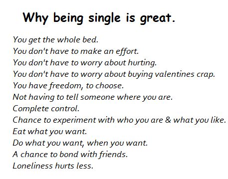 love being single quote | ... ADORABLE , they aren't. - That's why I prefer being single Single And Loving It, Single Life Humor, Love Being Single, How To Be Single, All The Single Ladies, Be Single, A Course In Miracles, Single Ladies, Single Quotes