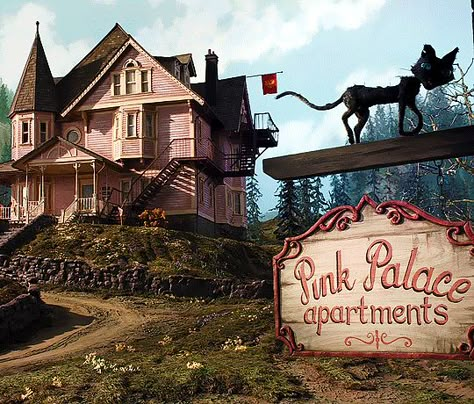 Henry Selick, The Pink Palace, Lots Of Kisses, Coraline Aesthetic, Coraline Jones, Pink Palace, Tim Burton Movie, Apple Watch Wallpaper, Coraline