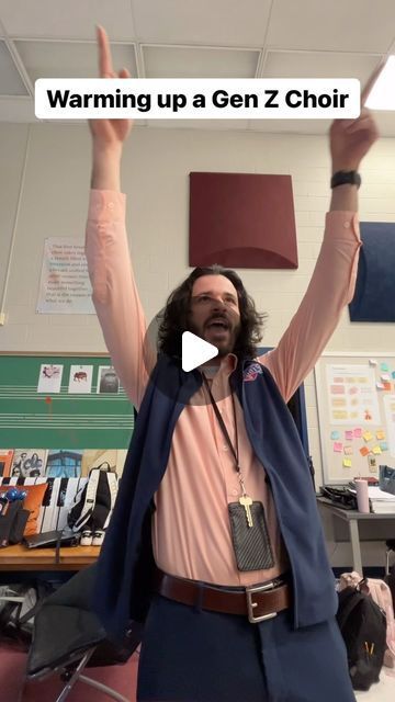 520K views · 66K likes | Alex Hitrick on Instagram: "The best way to get your choir to warm up 🎶 

#choirmemes #choirteacher #chorus #chorusteacher #choruswarmup #warmup #genzhumor" Choral Warmups, Choir Videos, Choir Warm Ups, Choir Songs, Choir Teacher, High School Choir, Hey Jude, Music Therapy, Chorus