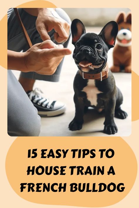 15 Easy Tips To House Train A French Bulldog Frenchie Training Tips, Bulldog Training, French Bulldog Breed, Teething Stages, Puppy Tips, Puppies Tips, Puppy House, Frenchie Lovers, French Bulldog Dog