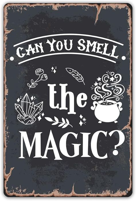 Amazon.com: Funny Witchy Kitchen Quote Metal Tin Sign Wall Decor, Retro Can You Smell the Magic Kitchen Sign for Home Decor Gifts : Home & Kitchen Vintage Kitchen Decor Retro, Magic Kitchen, Tin Sign Wall Decor, Witchy Kitchen, Wall Decor Retro, Retro Kitchen Decor, Unique Quotes, Kitchen Sign, Sign Wall Decor