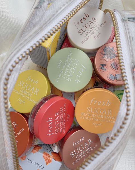 Fresh Sugar Lip Balm, Fresh Lip Balm, Sugar Lip Balm, Lip Balm Packaging, Chapstick Lip Balm, Coconut Lip Balm, Lip Gloss Homemade, Lip Cosmetics, Hydrating Lip Balm