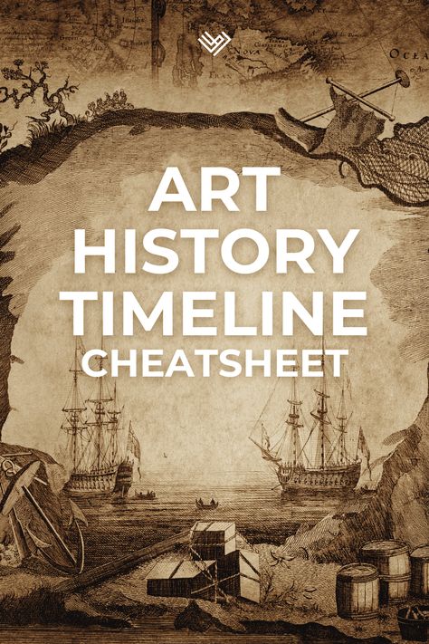 Cheat Sheet: Art History Timeline in Order - The LILI Path Art Timeline History, Art Movement Timeline, World History Timeline, Timeline Poster, History Symbol, Art History Timeline, Art Fundamentals, Basic Art Techniques, Sheet Art